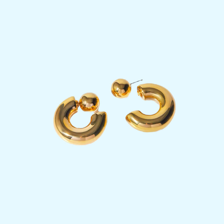 Sexy Chunky Gold Hoops