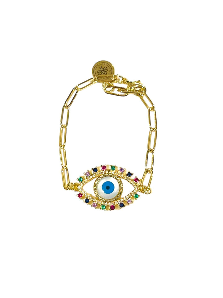 Spring 2024 Rainbow Bracelets Mannaz Designs Protect your Vibes Evil Eye Bracelet 
