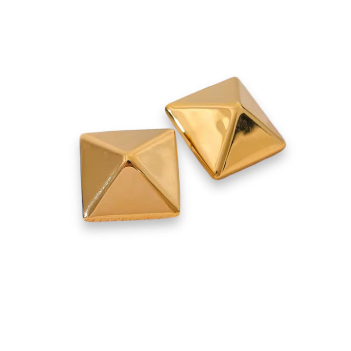  Default Title Earrings Mannaz Designs Pyramid Gold Stud Earrings 