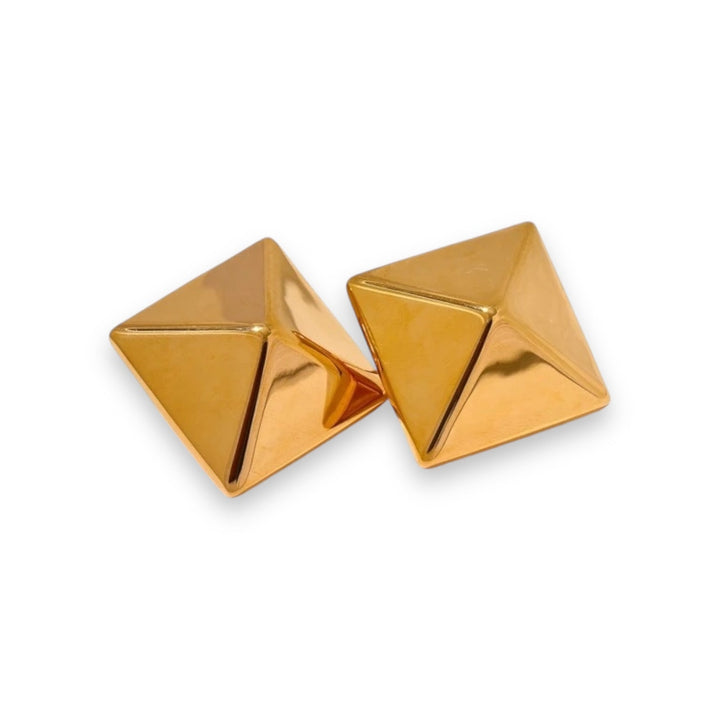 holidays 24 Default Title  Mannaz Designs Pyramid Gold Stud Earrings 