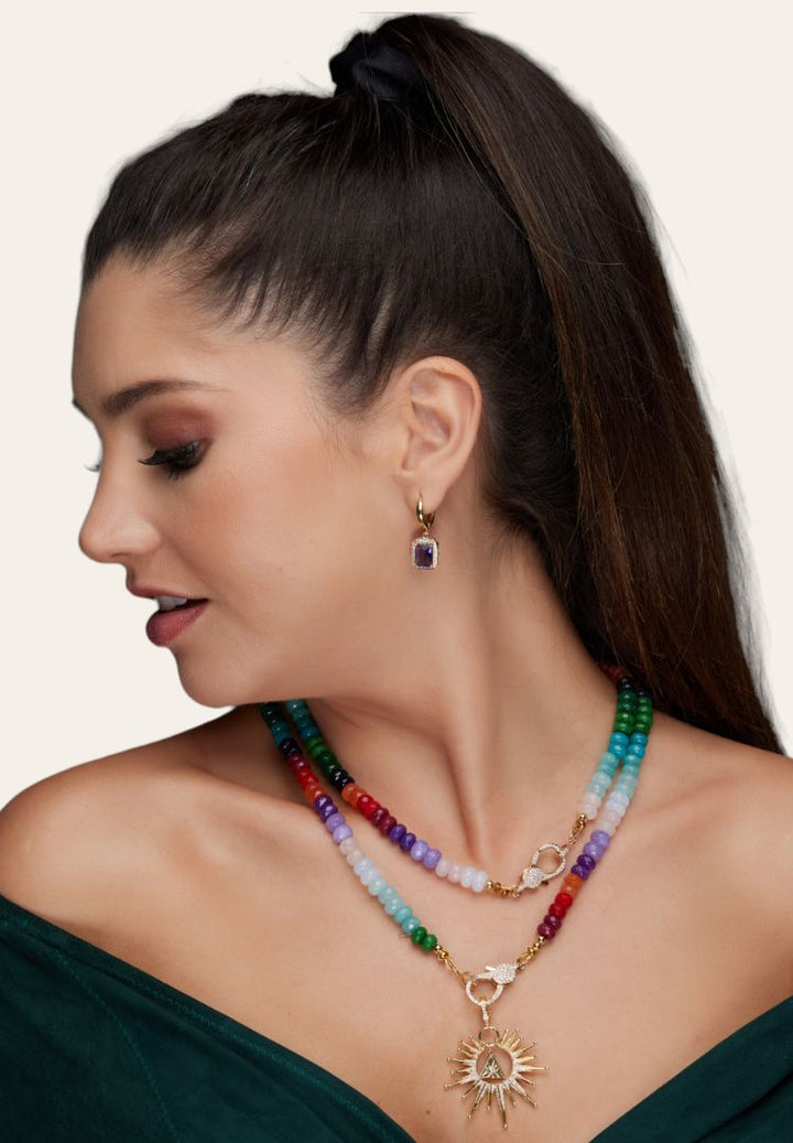 Fall 2022, Gemstones 28 Necklaces Mannaz Designs Rainbow Jade Necklace 