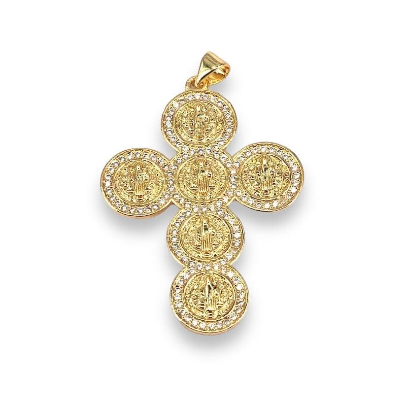 Spring 2024 Default Title Necklaces Mannaz Designs San Benito Gold Cross 
