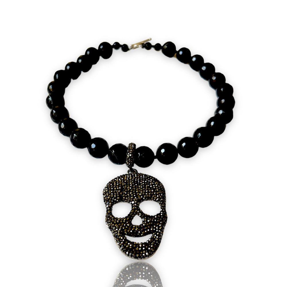 Gasparilla, onyx, skull Default Title Necklaces Mannaz Designs Skull Necklace in Onyx Beads Gasparilla, onyx, skull Default Title Necklaces Mannaz Designs Skull Necklace in Onyx Beads Gasparilla, onyx, skull Default Title Necklaces Mannaz Designs Skull Necklace in Onyx Beads 