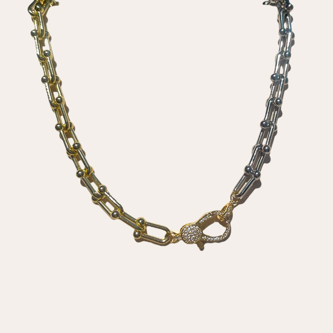 Spring 22, Summer 2022 18 Inches Chain Necklace Mannaz Designs Tiffany in Mix Metals 