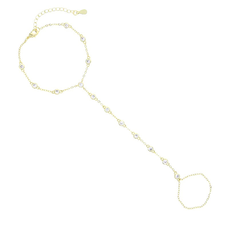 holidays 24 Default Title Bracelets Mannaz Designs Timeless 18K Gold Plated Hand Chain Bracelet 