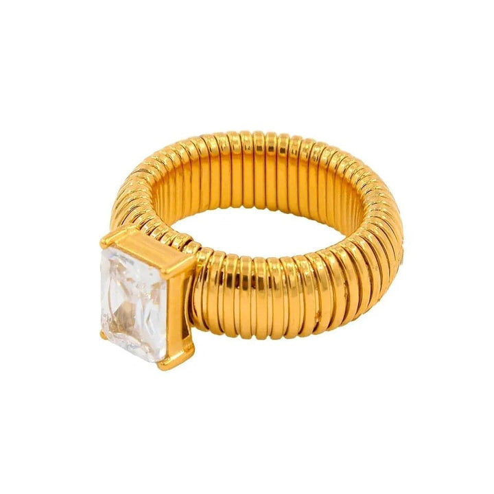 Spring 2024 Aqua Ring Mannaz Designs Trendy Gold Ring 