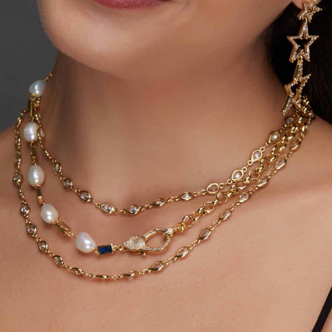 Pearls Default Title Necklaces Mannaz Designs Victoria Pearl Gold Necklace 