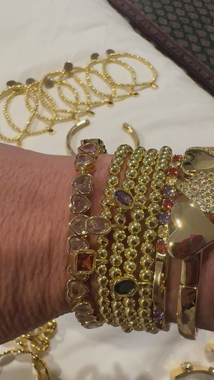 Love Heart Zirconia Tennis Bracelet