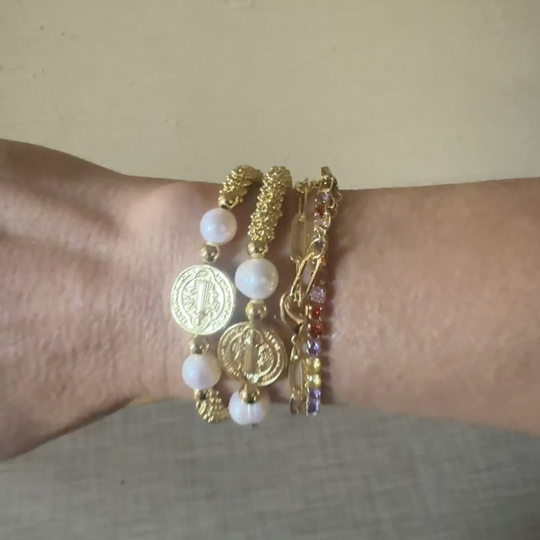 Love Heart Zirconia Tennis Bracelet