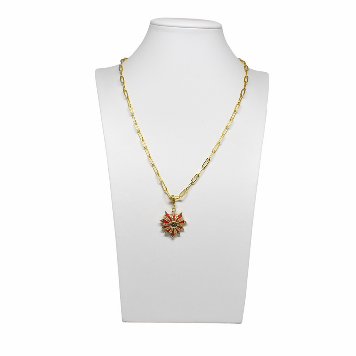 Royal Heart Gold Pendant Necklace