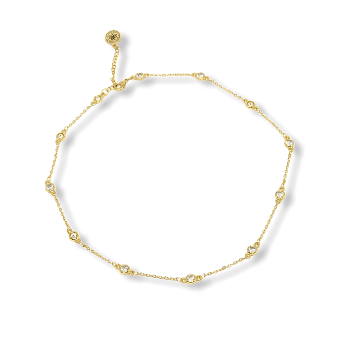 summer 20 Default Title Choker Mannaz Designs Delicate Chain Choker with zirconia 