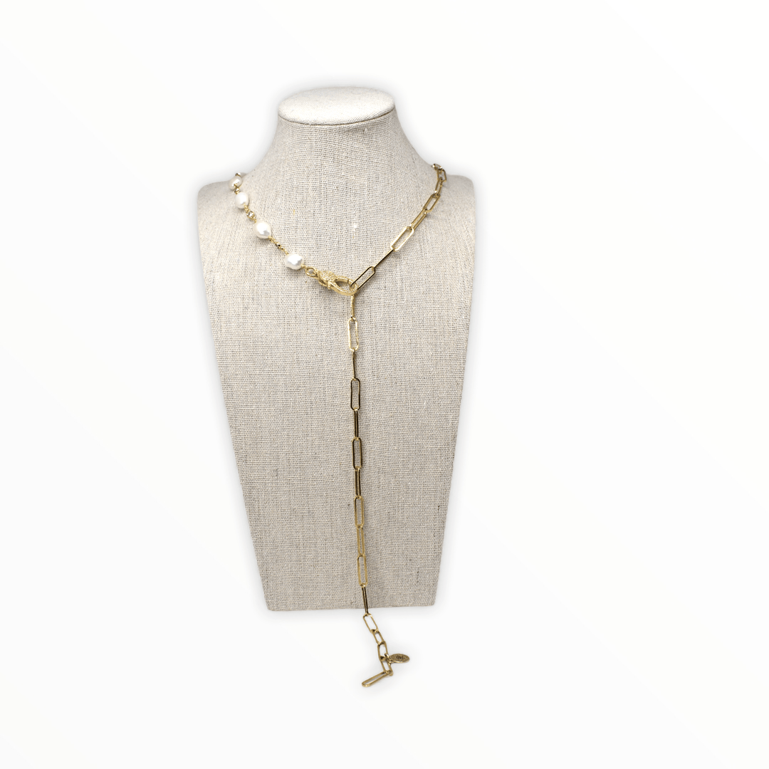  Default Title Chain Necklace Mannaz Designs Onassis Pearl Necklace 