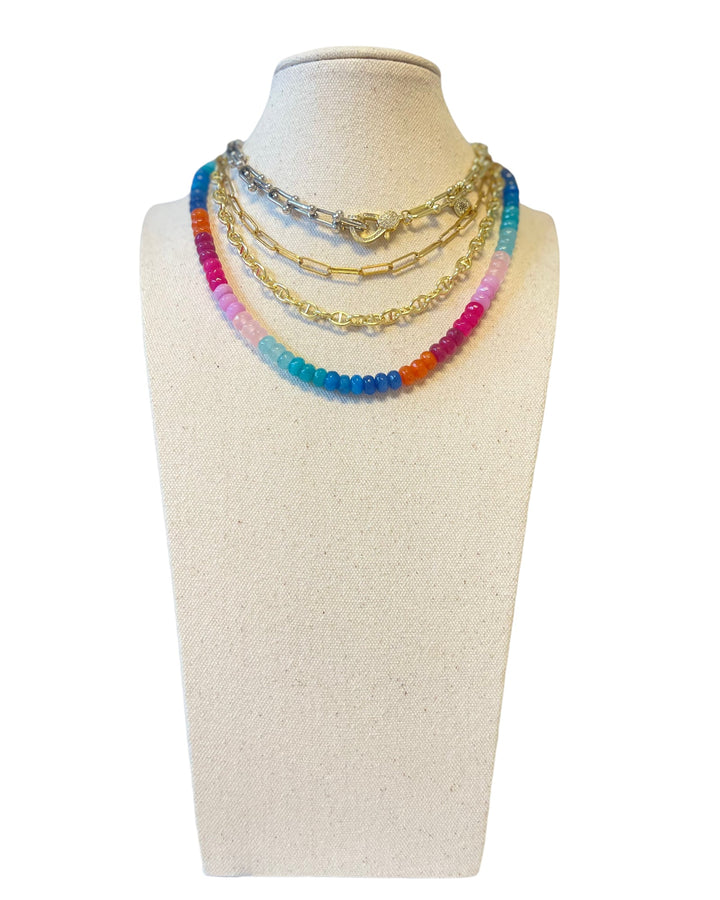  Default Title Necklace Mannaz Designs Rainbow Blues Jade Necklace 